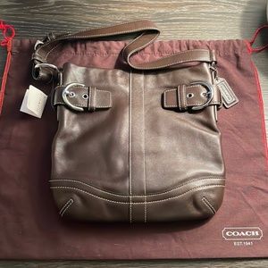 NWT Coach Leather Slim Small Duffle Hand/Shoulder Bag Style 1453